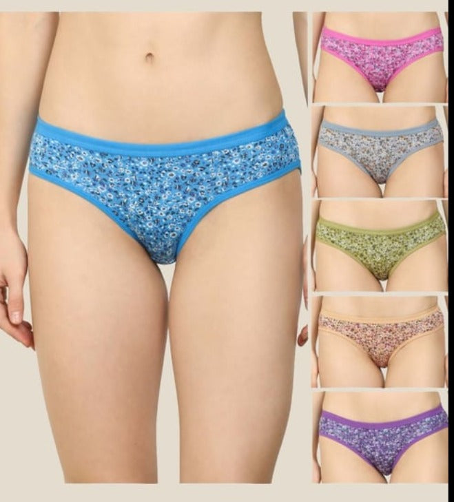 Pack of 4 Women Hipster Green, Blue, Beige Panty